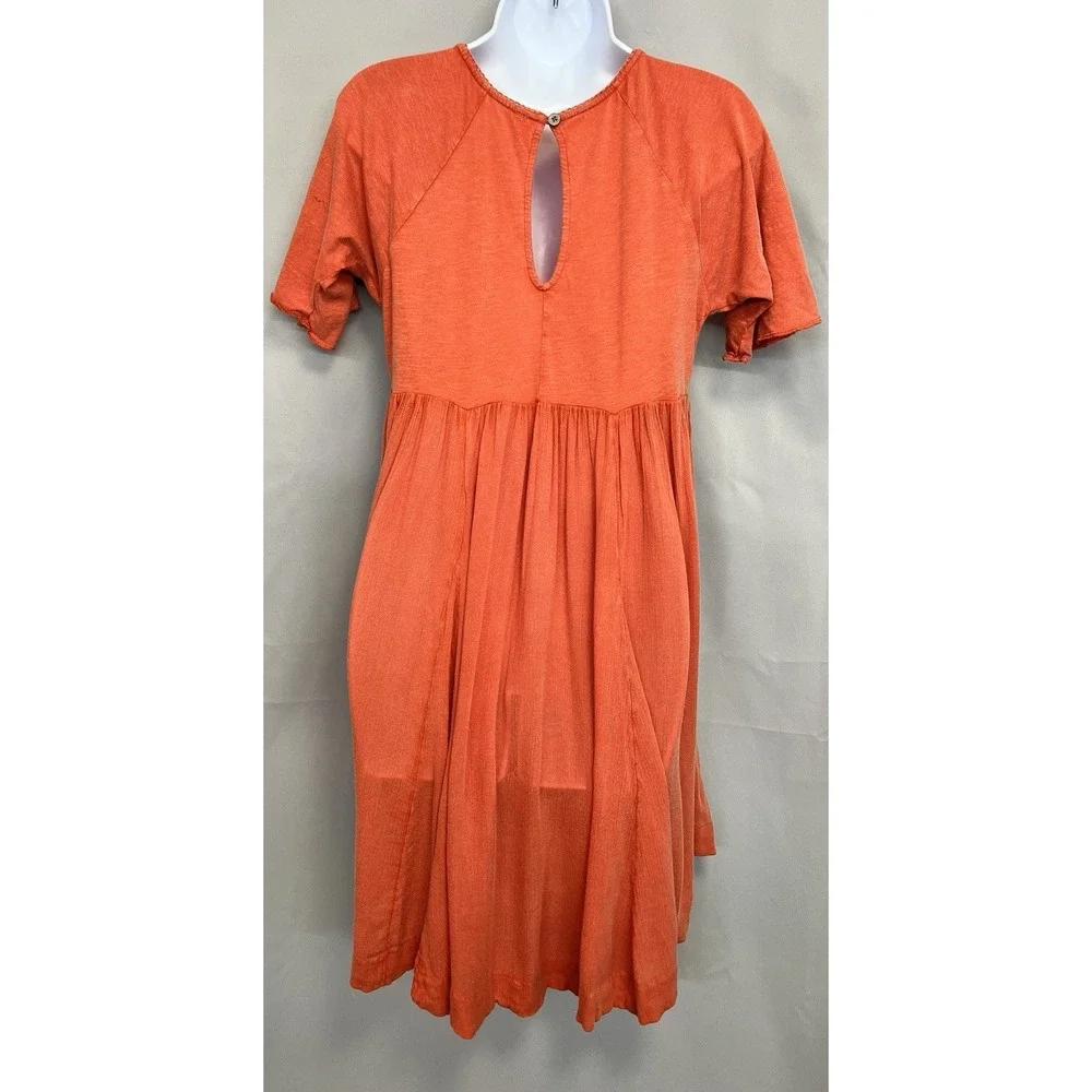 Free People Women's Embroidered Boho Dress Size XS 100%‎ Soft Indian Cotton